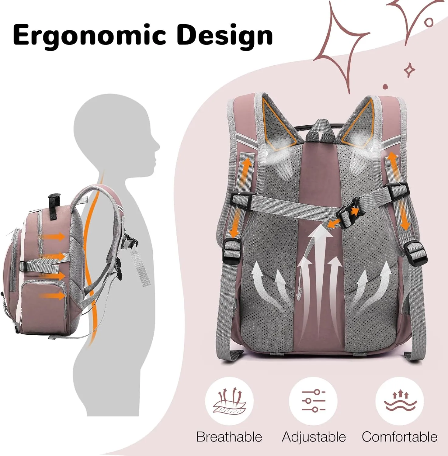 10L Pink Toddler Backpack for Boys, Kids Backpack, Preschool Kindergarten Child Bookbag, Mini Travel Cute Daycare Backpack