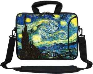 12 Inch Water Resistant Neoprene Laptop Bag with Reinforced Zipper, Strap, Pockets, Fits 11.6" to 12.3" Laptops