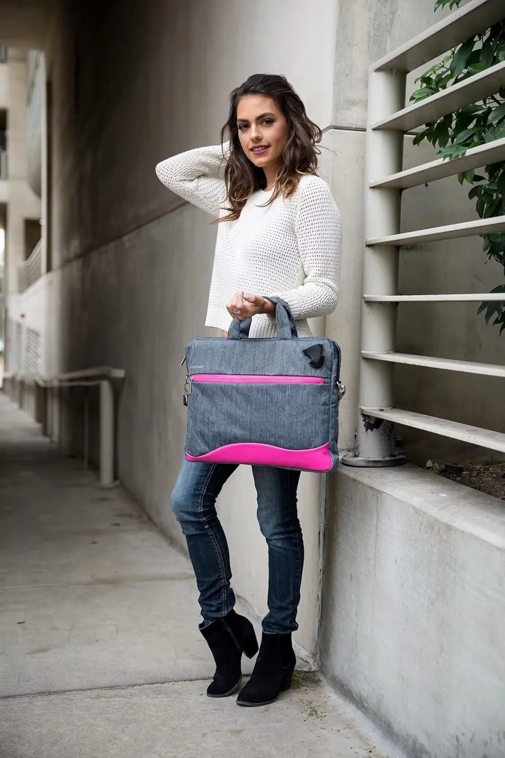 13.3 to 17.3 Inch Laptop Anti Theft Buckle Shoulder Bag Briefcase Messenger Computer Bag