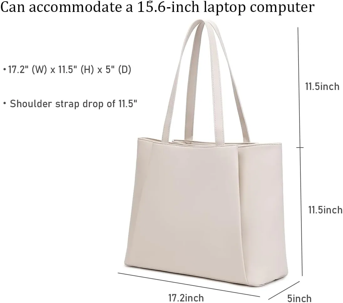 15.6 Inch Work Bags Waterproof Laptop Bag, Large Capacity Office Purse Computer Briefcase Durable Shoulder Bag