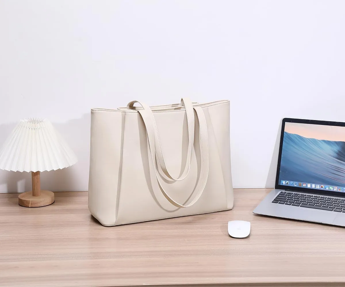 15.6 Inch Work Bags Waterproof Laptop Bag, Large Capacity Office Purse Computer Briefcase Durable Shoulder Bag