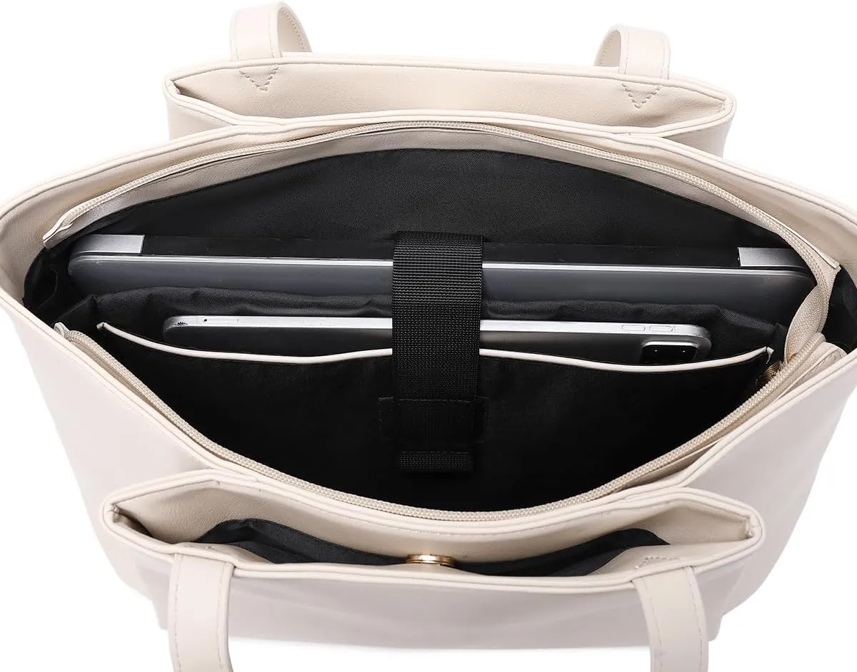15.6 Inch Work Bags Waterproof Laptop Bag, Large Capacity Office Purse Computer Briefcase Durable Shoulder Bag