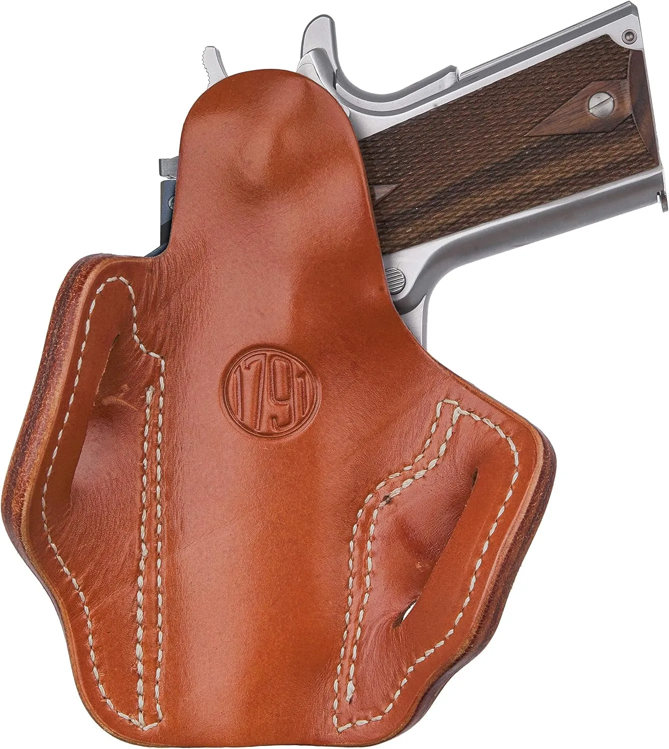 1791 GUNLEATHER 1911 Compact Optic Ready Holster - OWB CCW Leather Gun Holster for Belts - Right Handed - Fits 1911 Commander, Officer Models with 4" and 4.25" Barrels