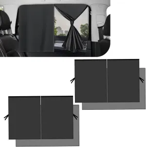 2 PCS Car Window Shades, Sun Shade for Car Window Baby, Double Layer Breathable Mesh Privacy Curtain, 27.9x18.5 inches Universal for Most Cars SUVs and Trucks (Black)