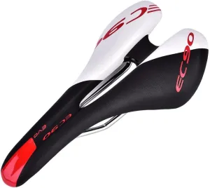 2Colors Pu Leather Bike Cycling Saddle Mountain Bike Comfortable with Soft Cushion for Women Men Cycling?¡§o?Fit for Road Bike and Mountain Bike(Black & White) Mountain Bike