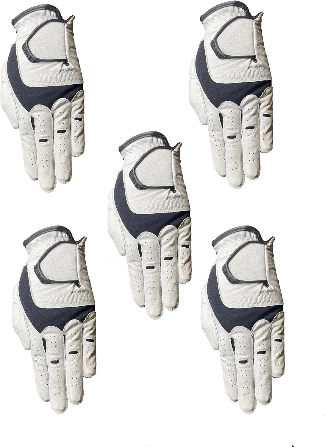 5 - All Weather Synthetic Golf Gloves (Left Hand for Right Hand Golfer)