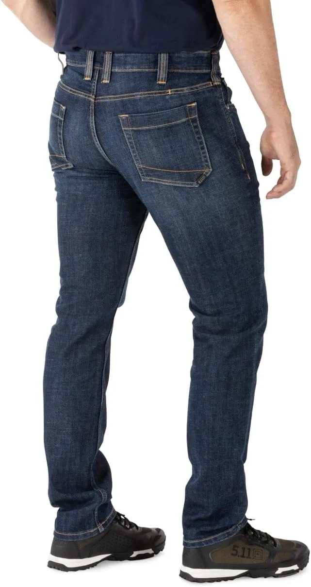 5.11 Tactical Men's Defender-Flex Slim Jeans, Fitted Waistband, 7 Pockets, Style 74465