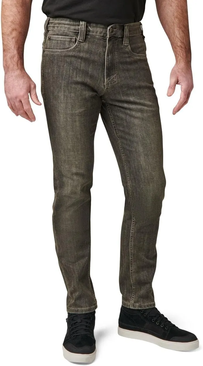 5.11 Tactical Men's Defender-Flex Slim Jeans, Fitted Waistband, 7 Pockets, Style 74465