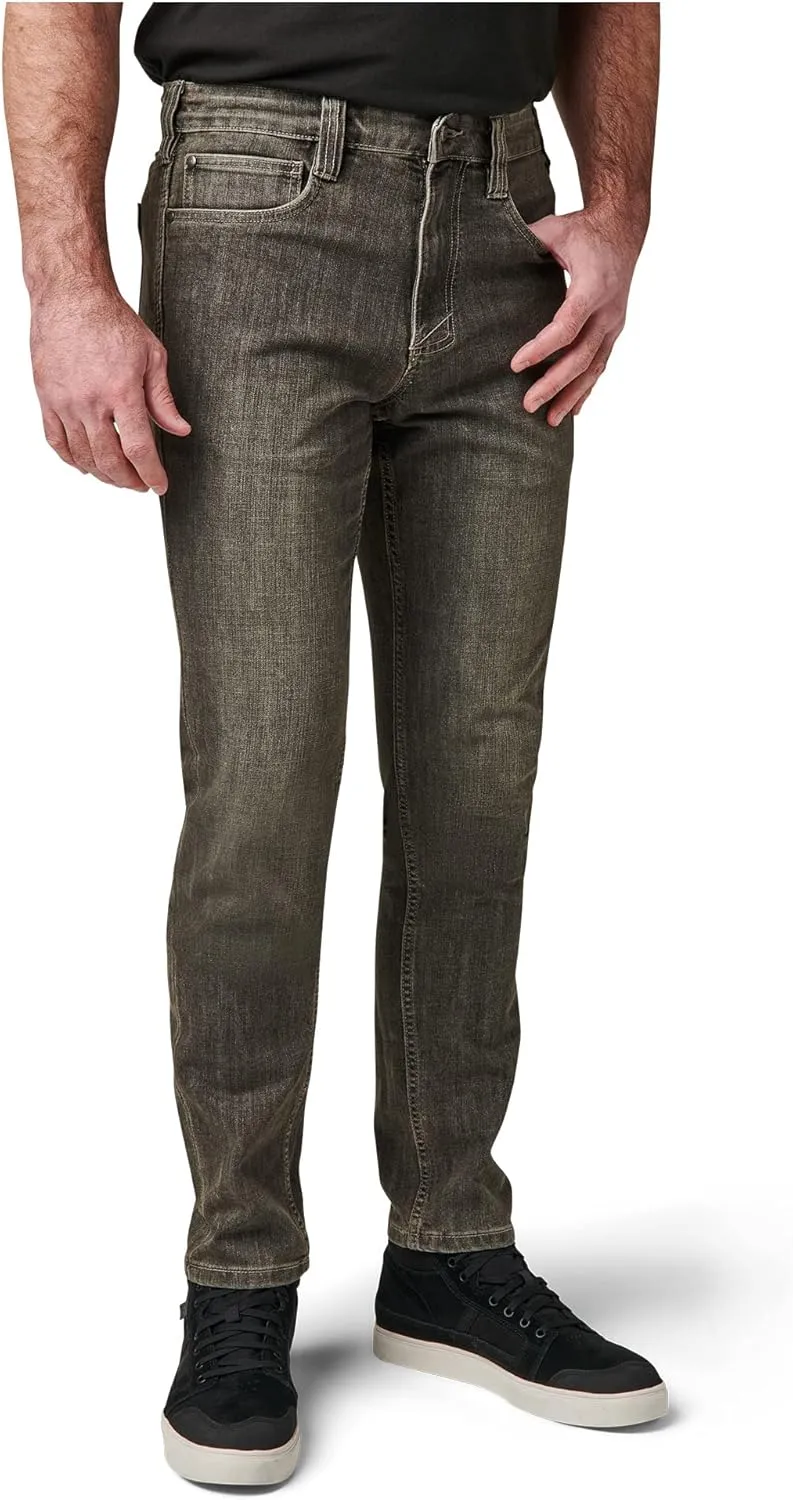 5.11 Tactical Men's Defender-Flex Slim Jeans, Fitted Waistband, 7 Pockets, Style 74465