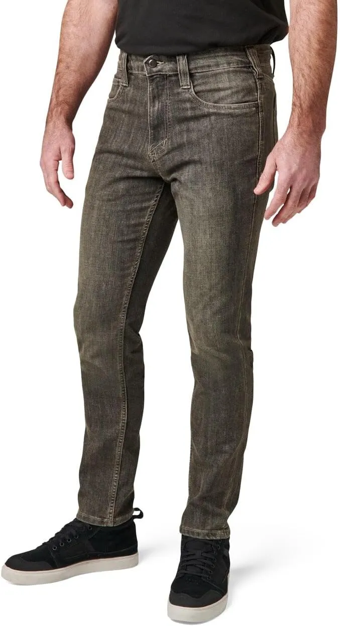 5.11 Tactical Men's Defender-Flex Slim Jeans, Fitted Waistband, 7 Pockets, Style 74465