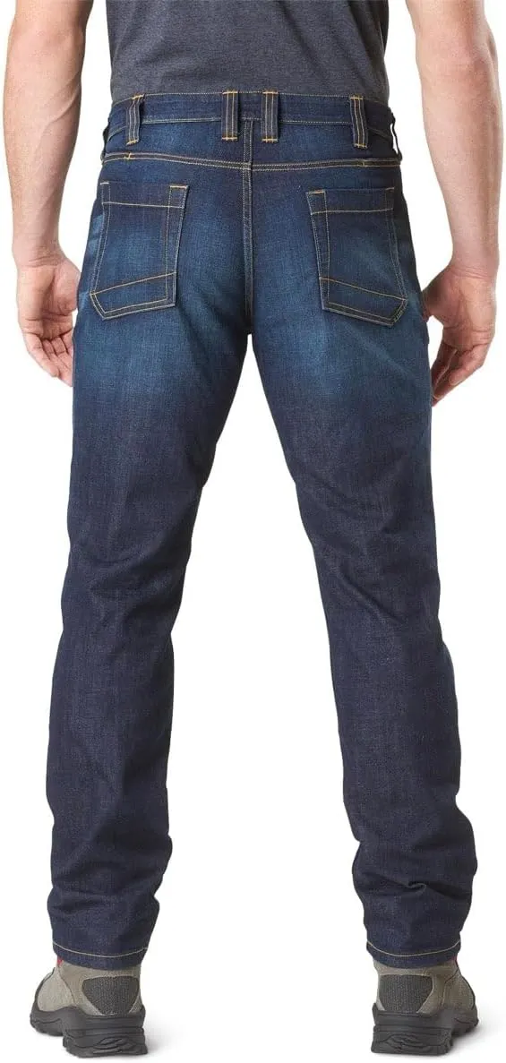 5.11 Tactical Men's Defender-Flex Slim Jeans, Fitted Waistband, 7 Pockets, Style 74465