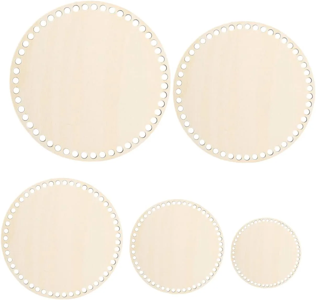 5Pcs Wooden Crochet Bag Bottom Bases for Handbag Crafting Smooth Finish for Knitting Sewing Projects Present for Friends Family