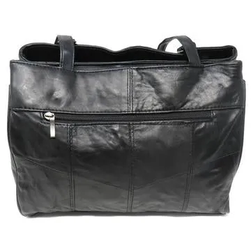 7 Compartments Leather Tote