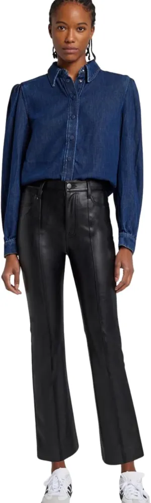 7 For All Mankind Womens High-Waisted Slim Kick Flare Jeans