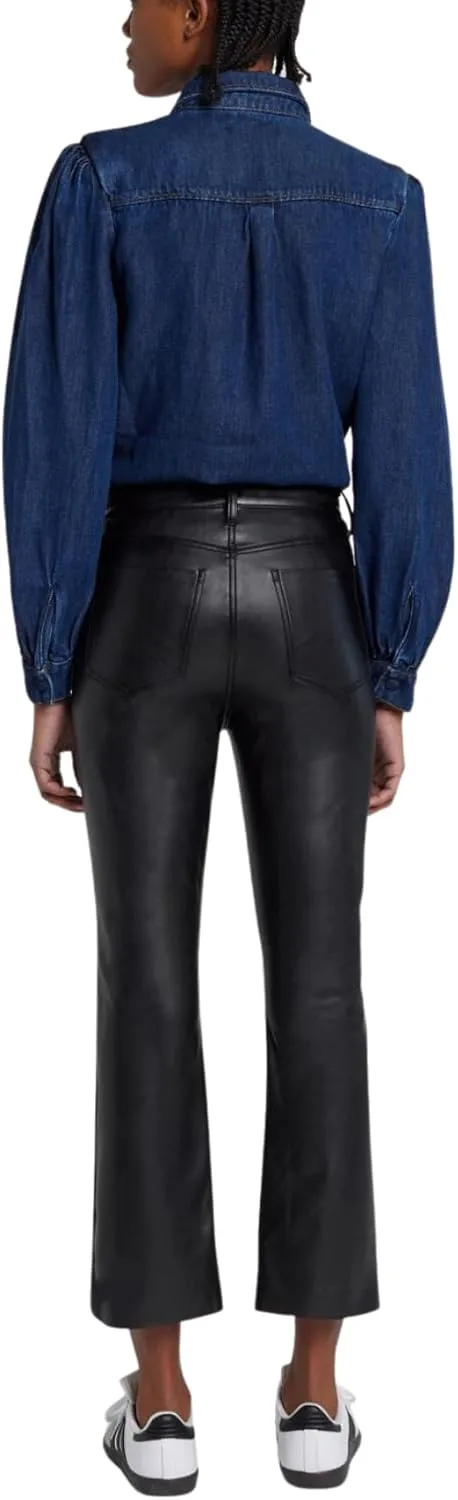 7 For All Mankind Womens High-Waisted Slim Kick Flare Jeans