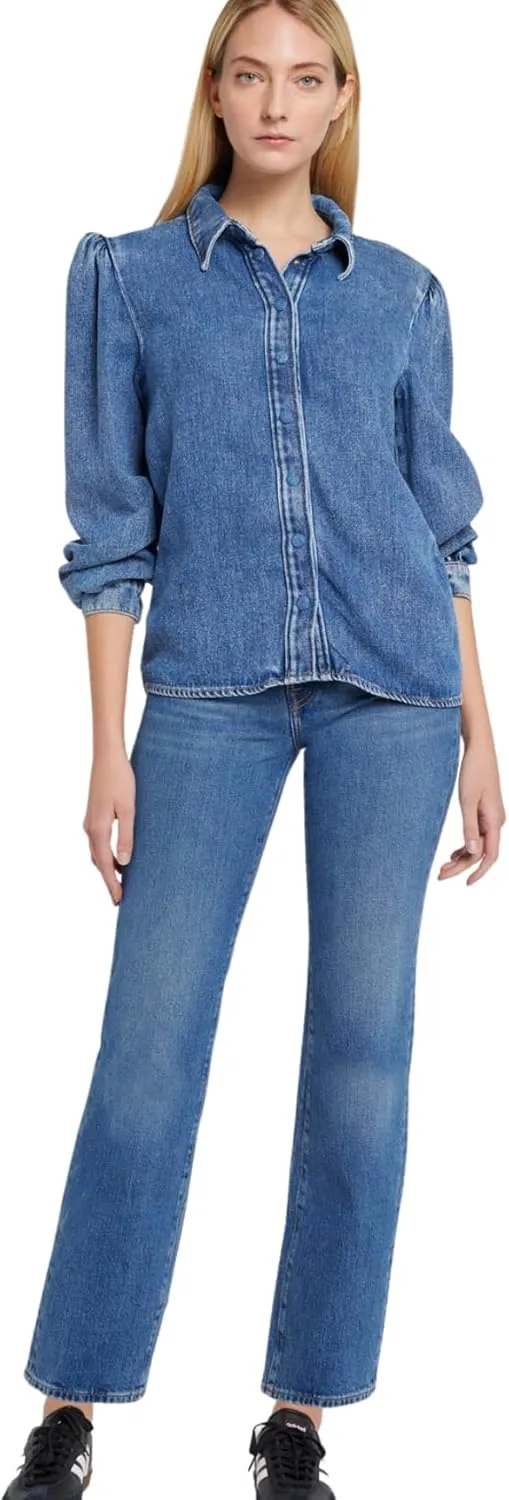 7 For All Mankind Women's Logan Stovepipe Straight Leg Jeans in Explorer