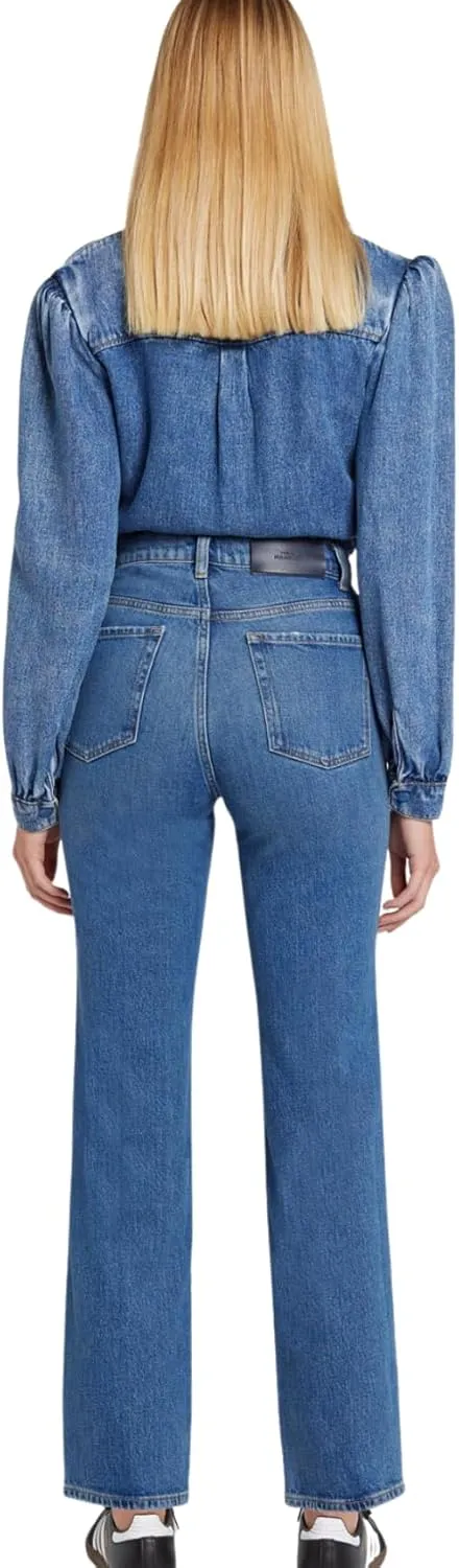 7 For All Mankind Women's Logan Stovepipe Straight Leg Jeans in Explorer
