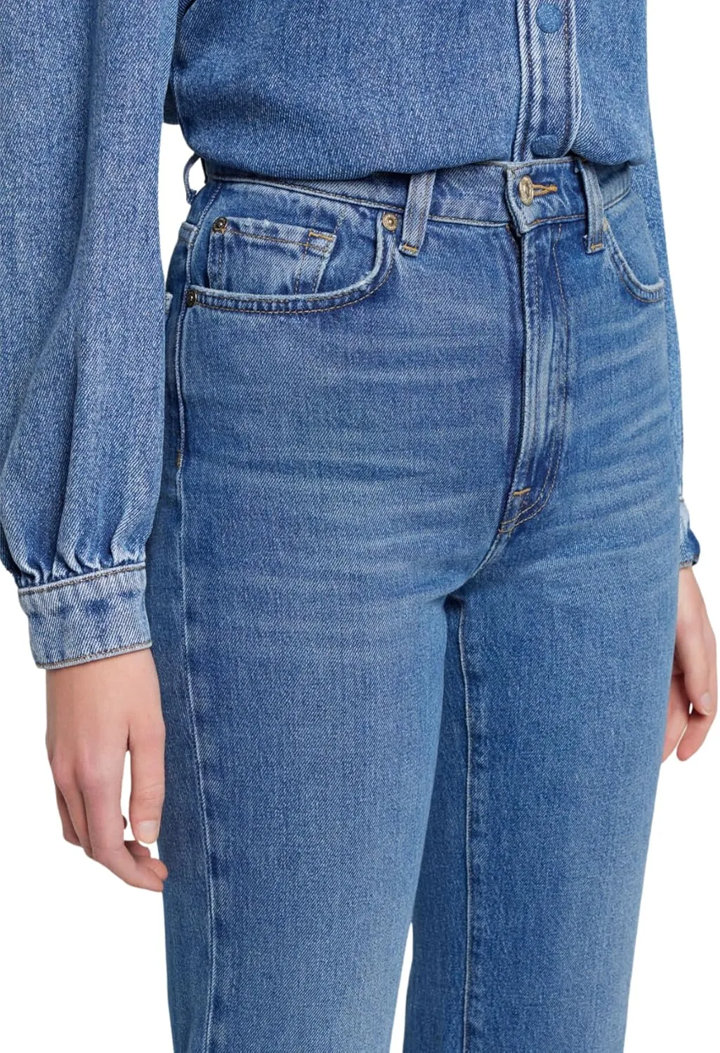7 For All Mankind Women's Logan Stovepipe Straight Leg Jeans in Explorer