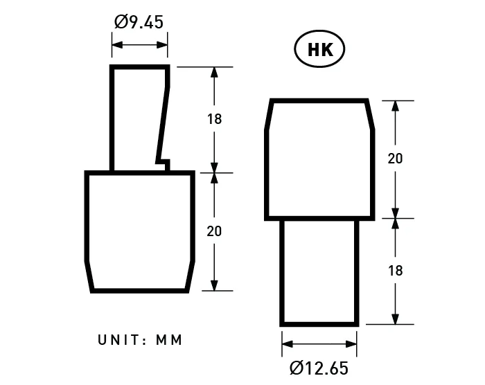 9.5mm Solid Washer Rivet | EK-WN95