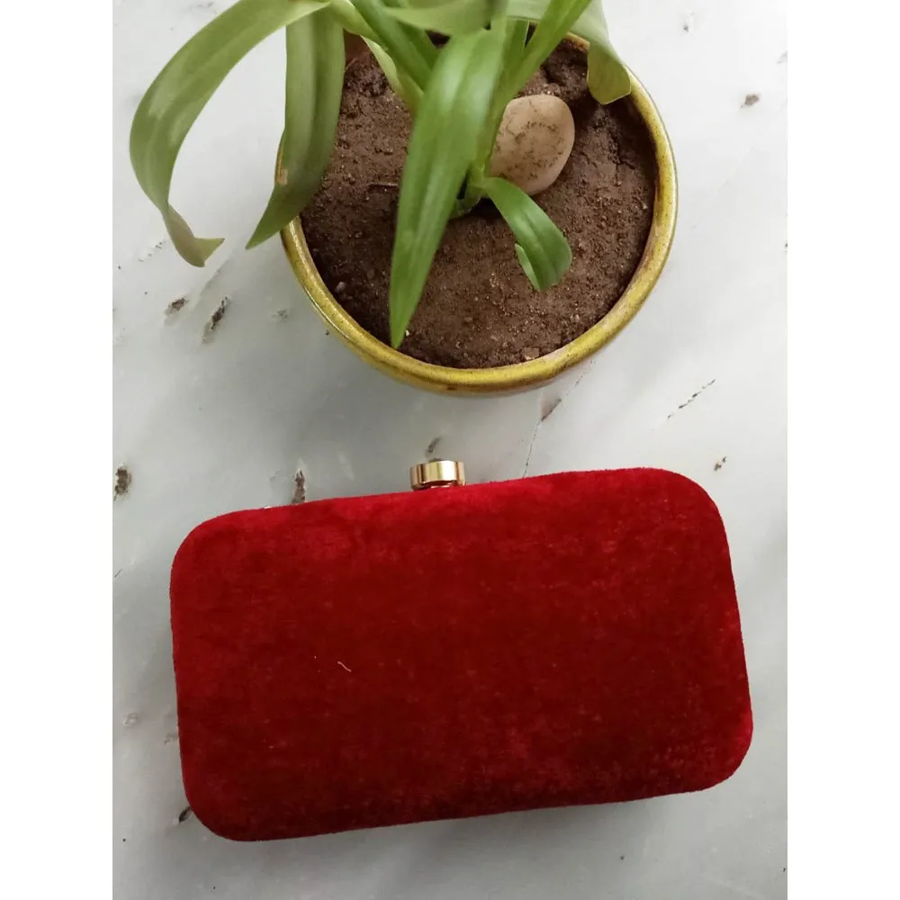 A Clutch Story Maroon Eternal Velvet Clutch