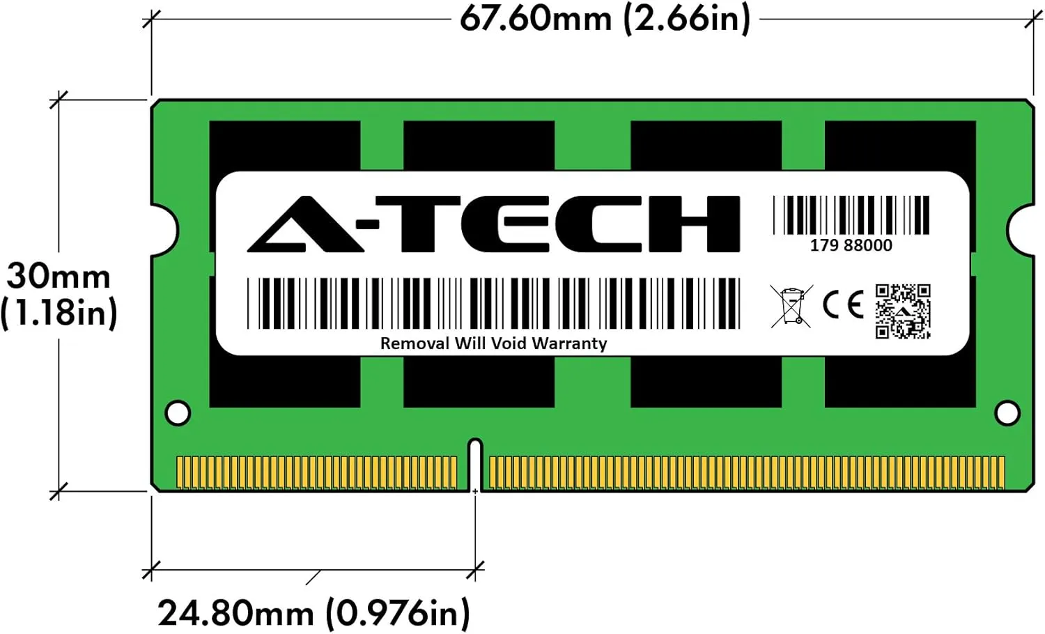 A-Tech 16GB (2x8GB) DDR3/DDR3L 1600MHz PC3L-12800 (PC3-12800) CL11 SODIMM 2Rx8 1.35V 204-Pin Non-ECC SO-DIMM Laptop, Notebook RAM Memory Modules