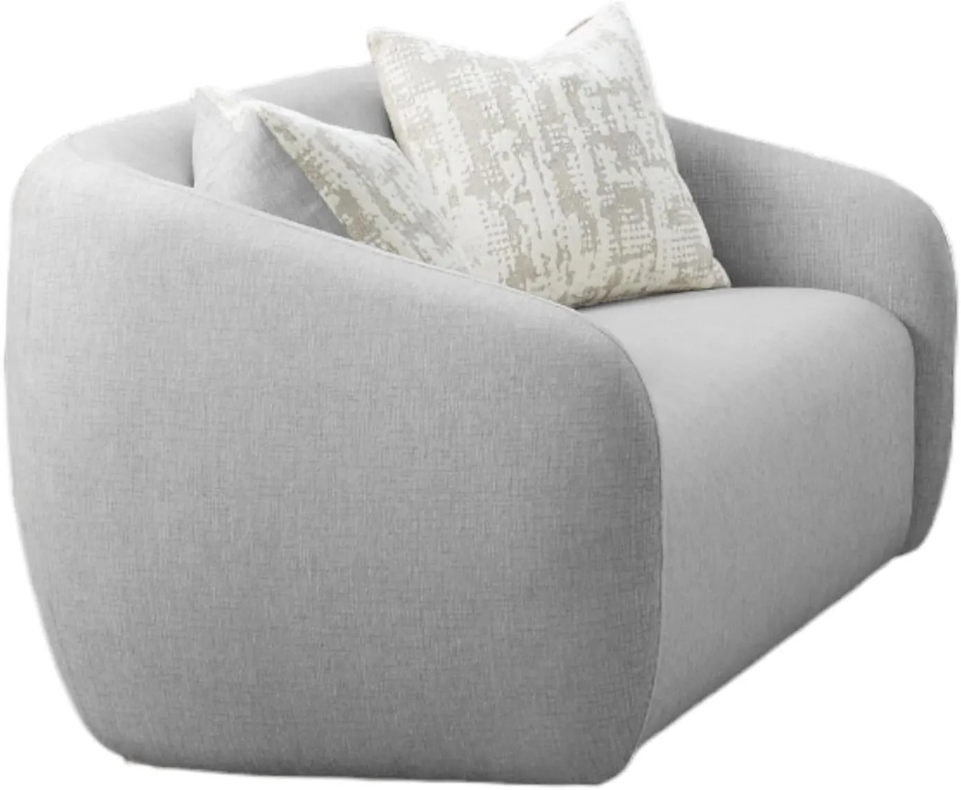 Acme Etienne Loveseat with 3 Pillows in Gray