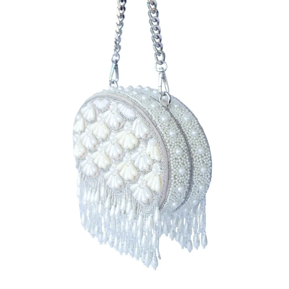 Adora By Ankita Beige Fareeda Clutch Bag
