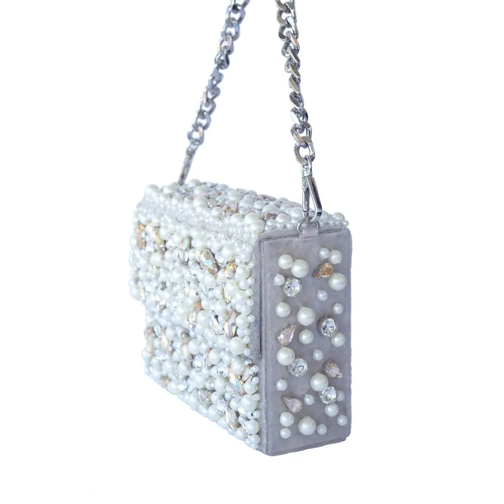 Adora By Ankita Metallic Amber Clutch Bag