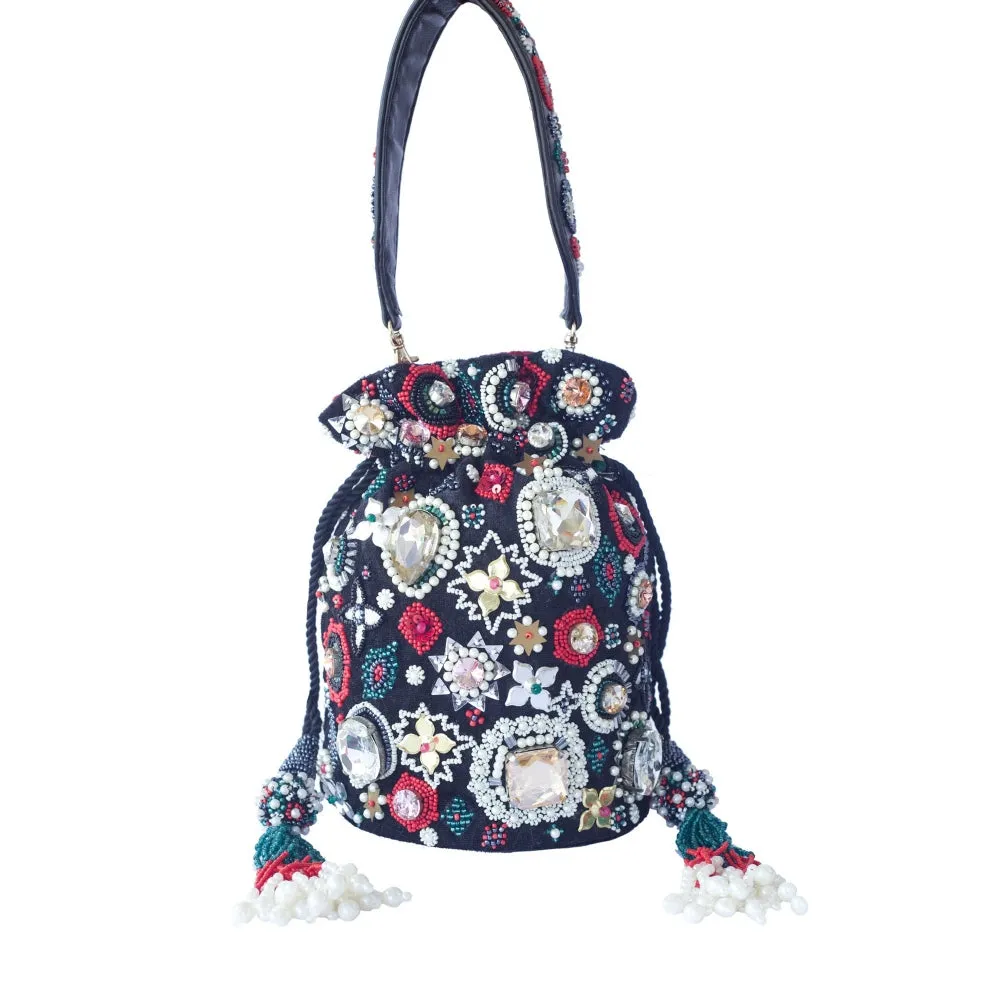 Adora By Ankita Multi-Color Aztec Stone Bag