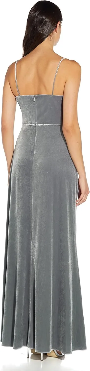Adrianna Papell Women's Cowl Neck Velvet Gown
