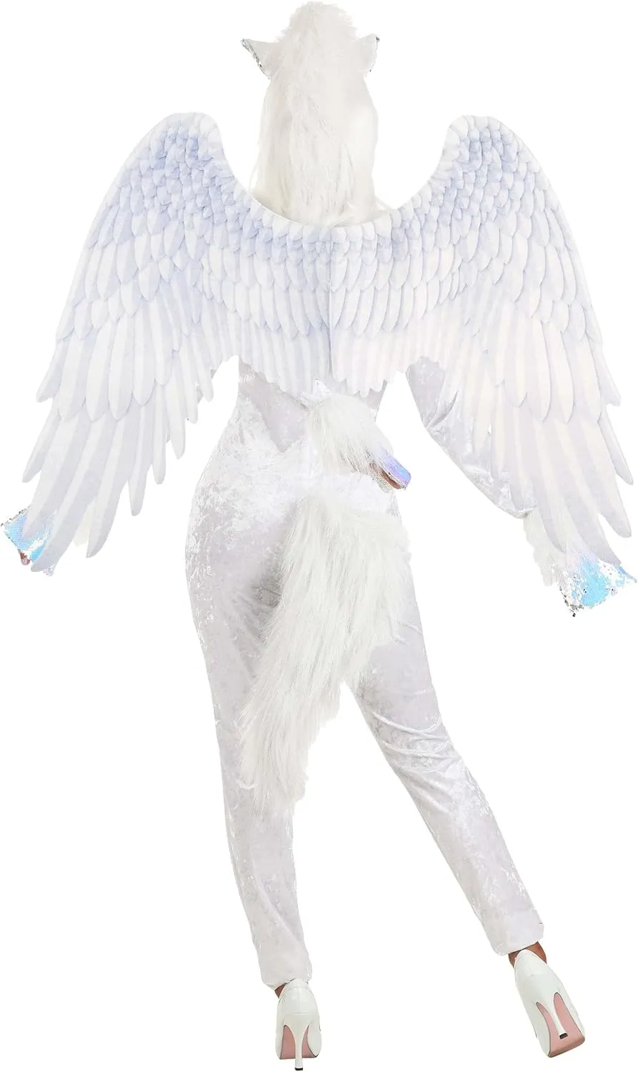 Adult Pegasus Costumes for Women, Mythical Creature Cosplay Outfit | Winged Flying Horse Halloween Costume