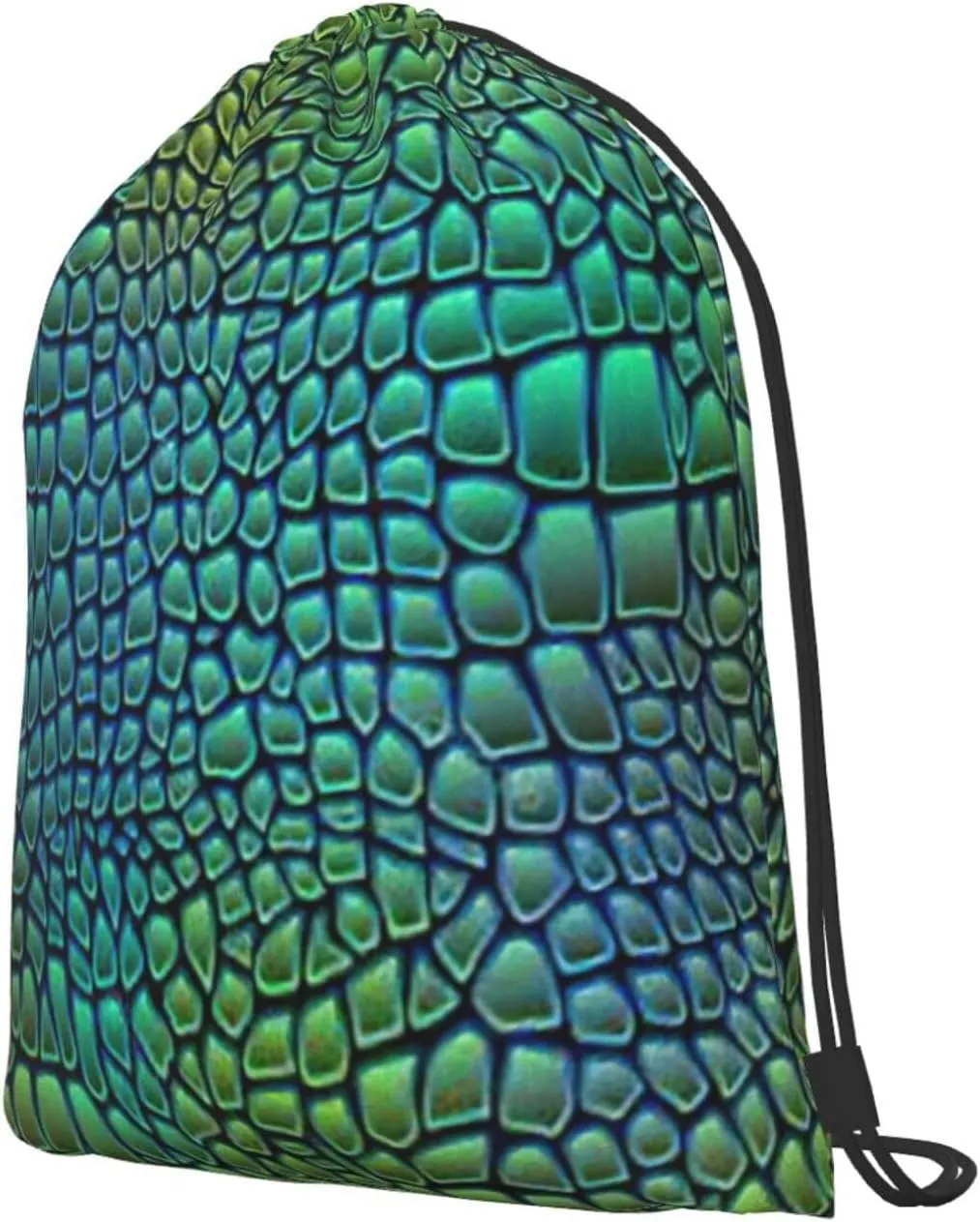 Alligator Skin Drawstring Cinch Backpack Polyester Sack Pack String Bag For Hiking Camping Adventure