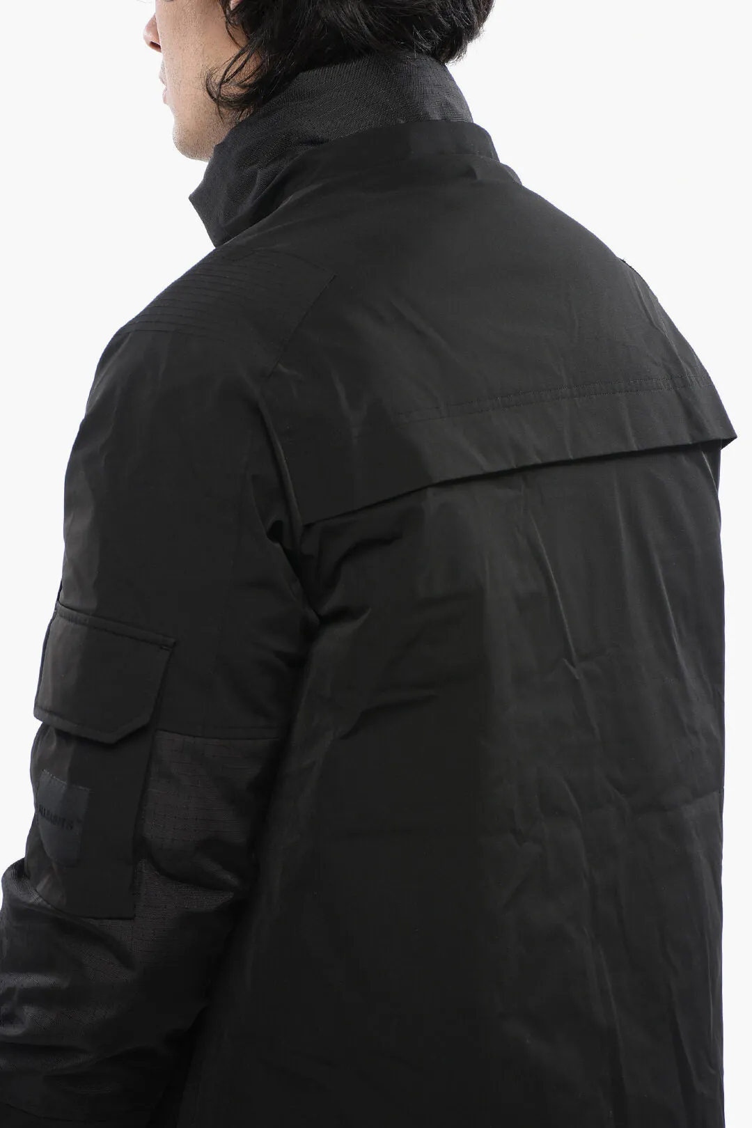 AllSaints Padded ORBIT Utility Jacket with Removable Hood