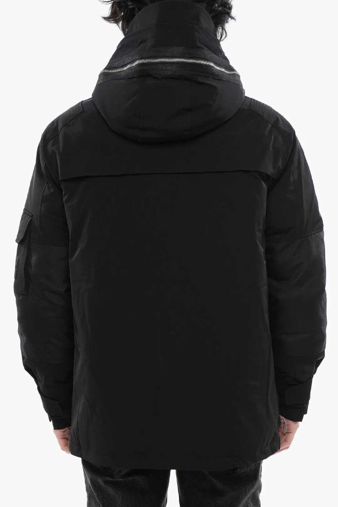AllSaints Padded ORBIT Utility Jacket with Removable Hood