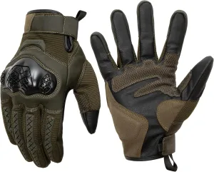 Alpine Swiss Men's Motorcycle Gloves - Hard Shell Tactical Gloves for Outdoor Powersports - Black, Modern Style
