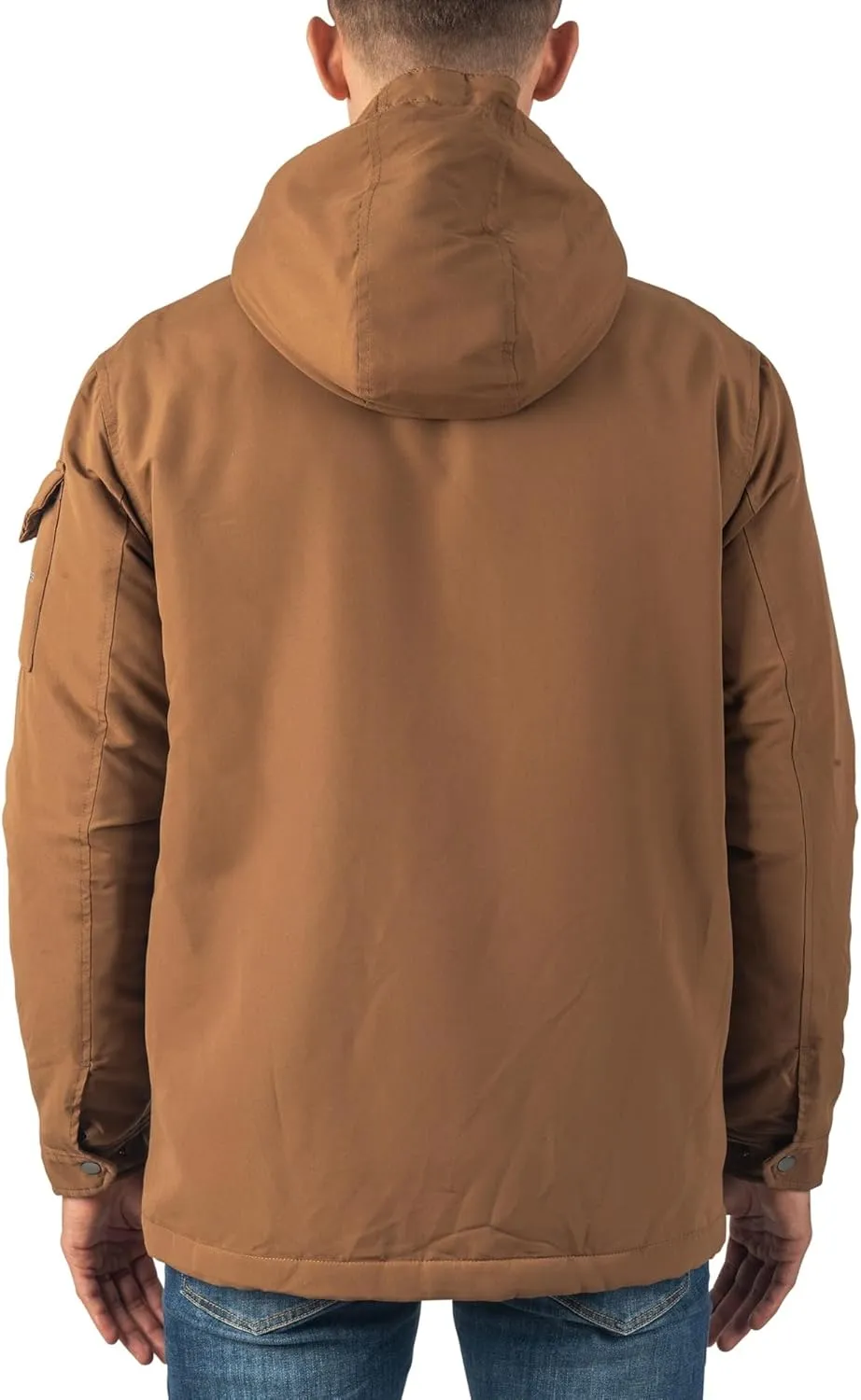 Alpine Swiss Shane Mens Sherpa Lined Parka Hooded Winter Coat Cargo Utility Jacket