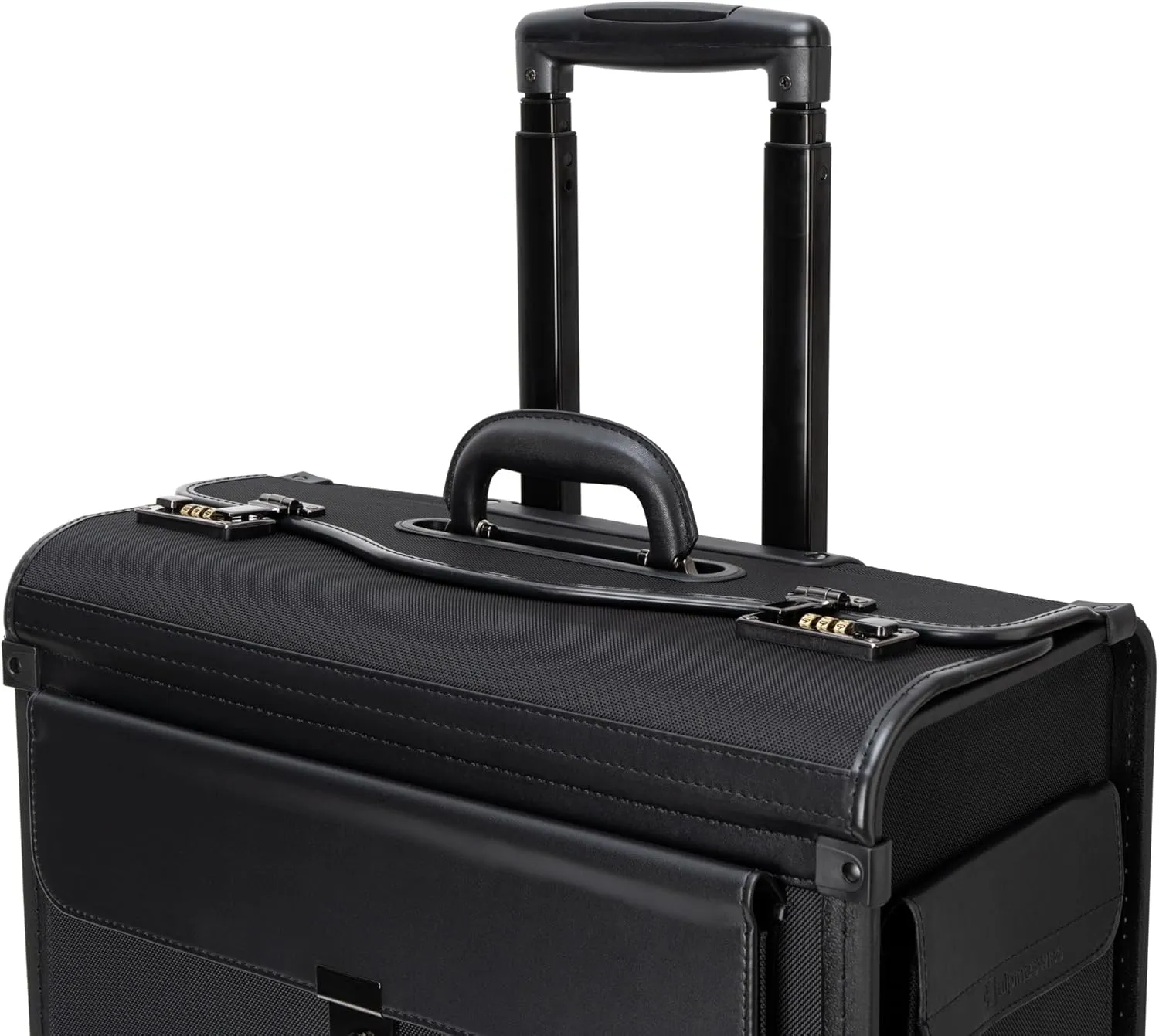 Alpine Swiss Wheeled Briefcase | Rolling Briefcase Locking Telescopic Handle 4 Replaceable Wheels | Pilot Lawyer Litigator Attache Case | 17” Laptop Compartment | Dual Combo Locks | Organizer Pockets