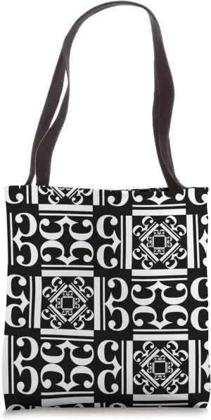 Alto Clef / Tenor Clef / C Clef Design - Black Tote Bag