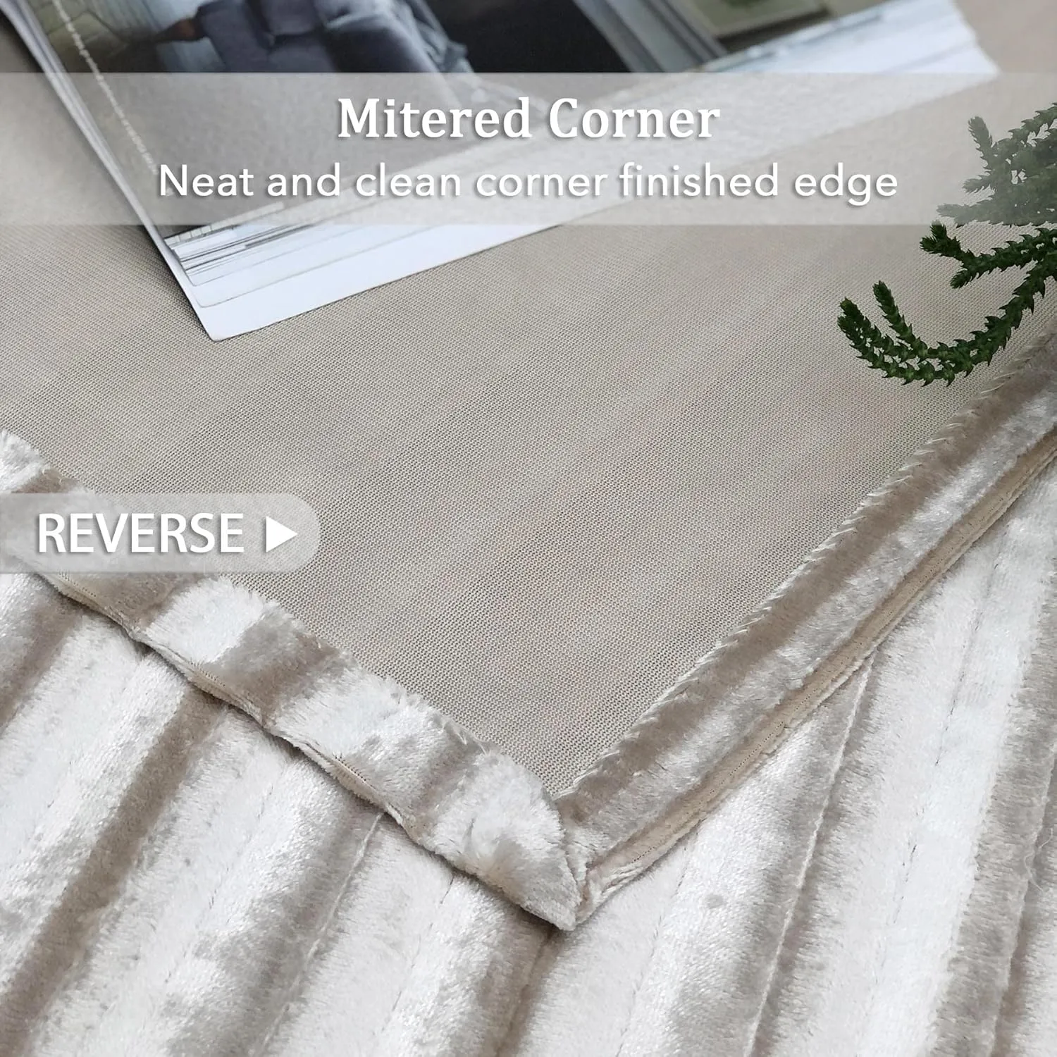 always4u Plush Velvet Curtains Luxury Velour Drapes for Living Room Bedroom Modern Beautiful Shining Window Treatment 2 Panels Champagne 54 * 95 Inches