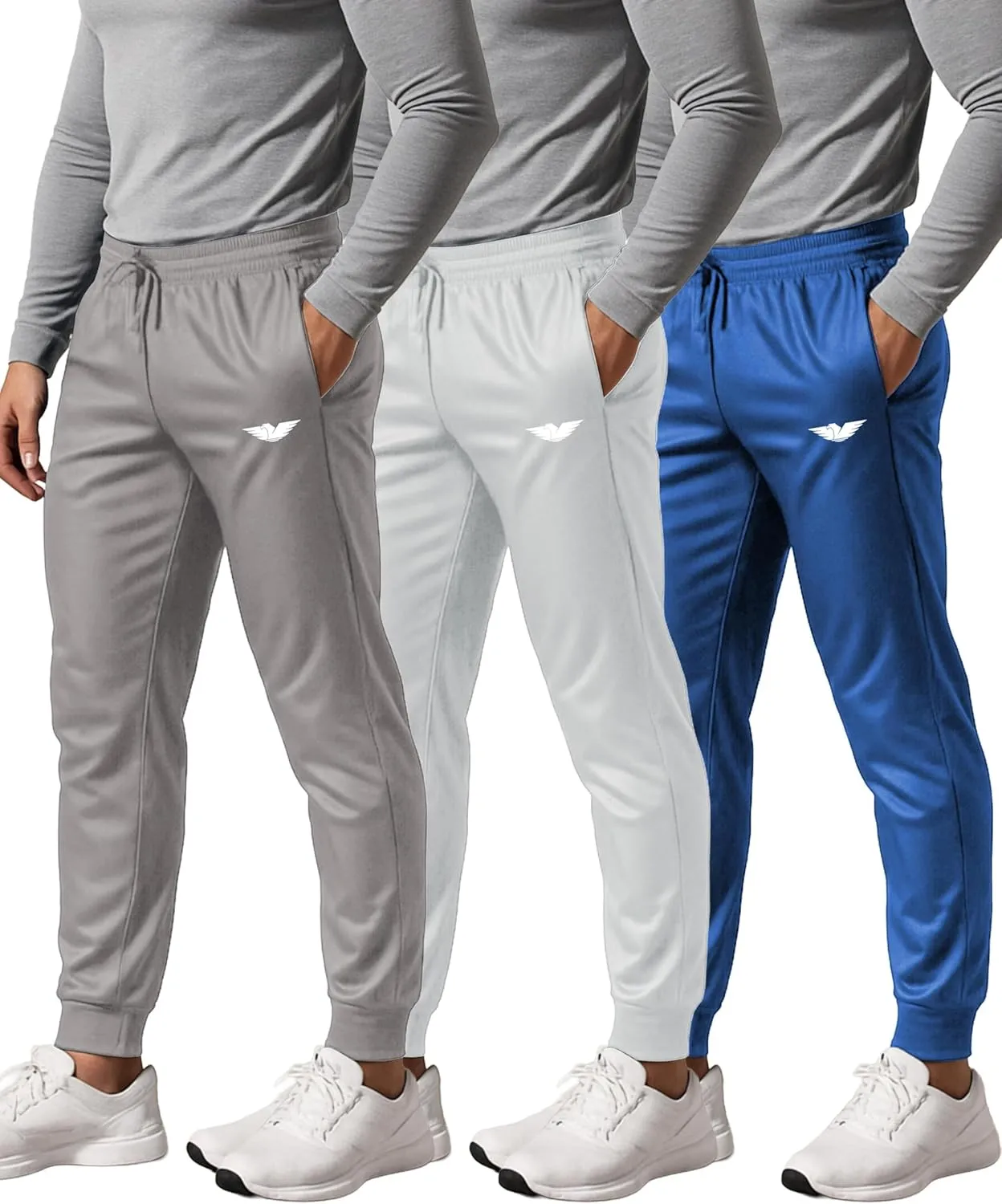 AMERICAN HEAVEN Men's Track & Training Jogger Pants | Multi Pack | Athletic Loose-fit Speed Sweatpants for Workout