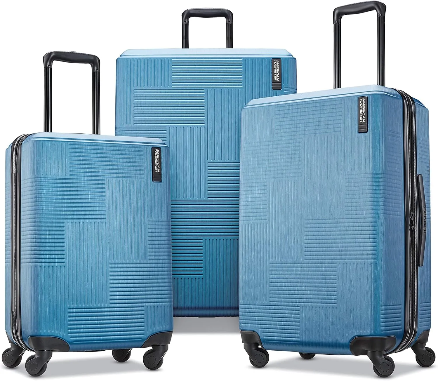 American Tourister Stratum XLT Expandable Hardside Luggage with Spinner Wheels, Blue Spruce, Carry-On 20-Inch