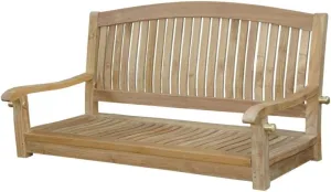 Anderson Teak Del-Amo Round Swing Bench, 48", Linen Sesame