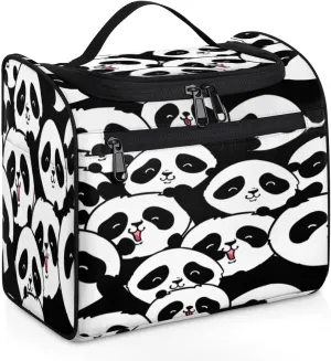 Animal Pandas Paint Hanging Toiletry Bag for Men Women Travel Cosmetic Makeup Organizer Bag Water Resistant Large Portable Wash Case for Accessories, Toiletries, Cosmetics