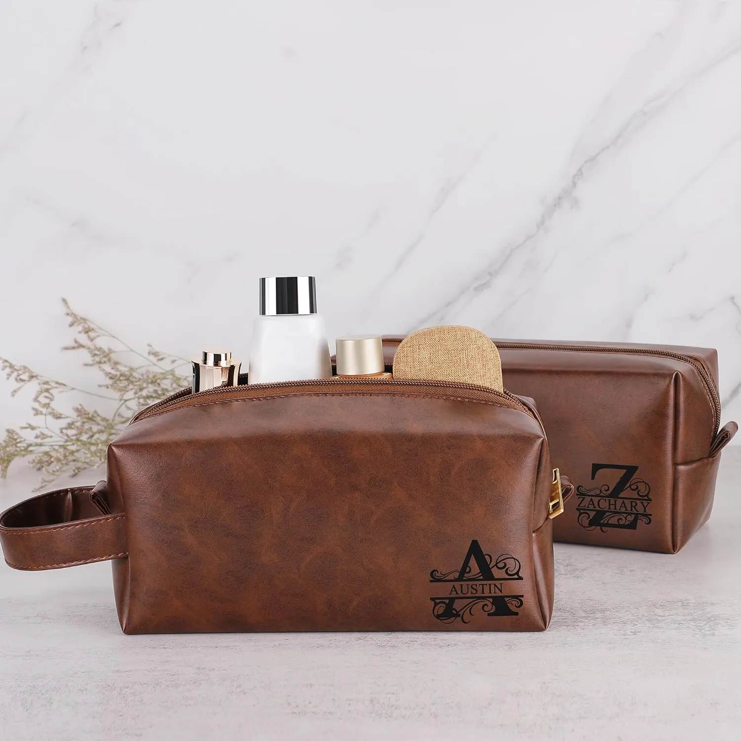 Anniversary Birthday Gifts for Husband Dad, Christmas Ideas Gifts for Men, Valentines Fathers Day Unique Gifts for Him Husband Dad Grandpa from Wife Daughter Mens Toiletry Travel Bag