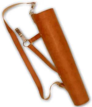 Archery, Hunting Outdoor Indoor Sports, Recurve/Compound/Longbow Textured Faux Leather Dual Use Traditional Shoulder Back & Hip Side Arrow Holder, Quiver, Bag