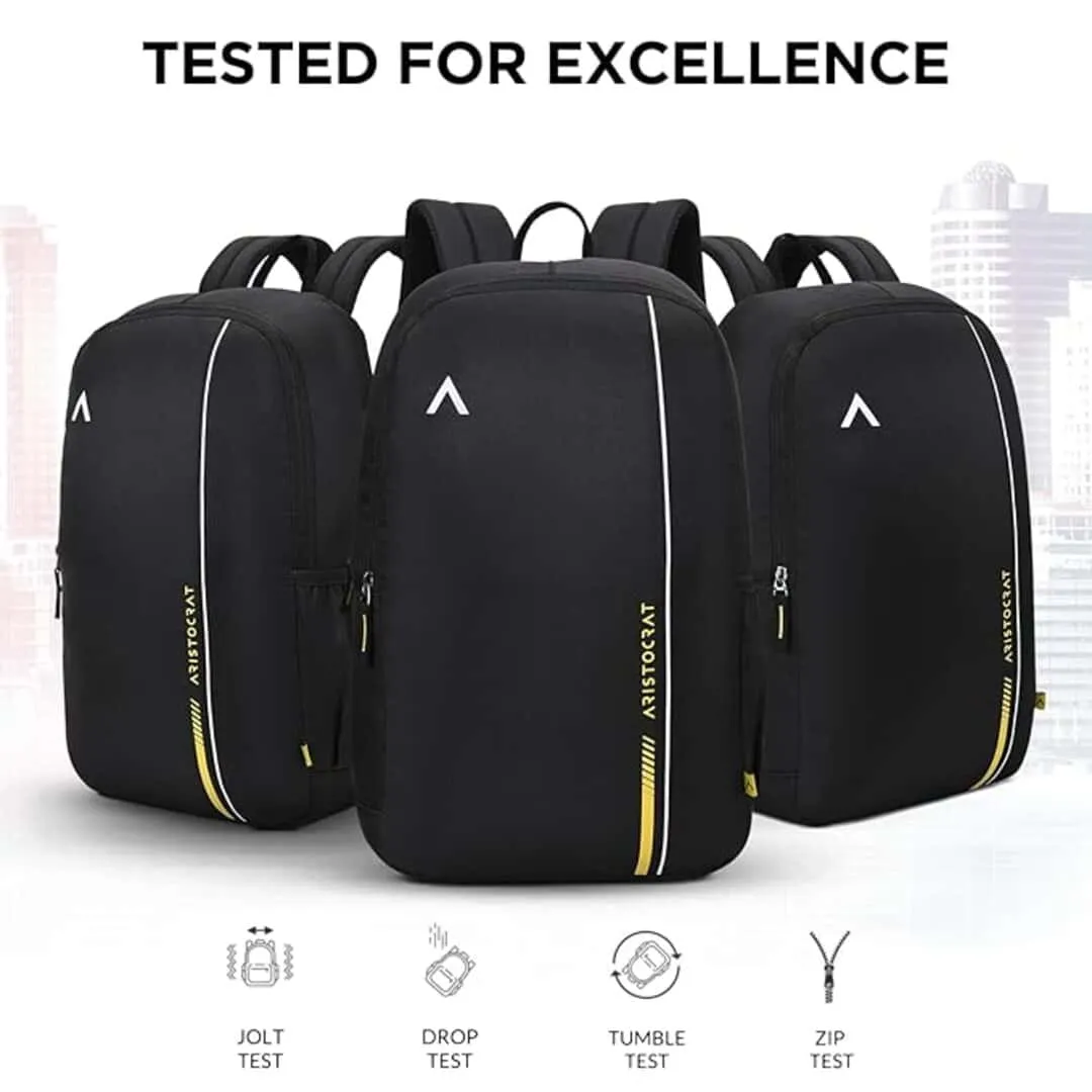 Aristocrat 25L Nova 3 Compartment Laptop Backpack (Black)