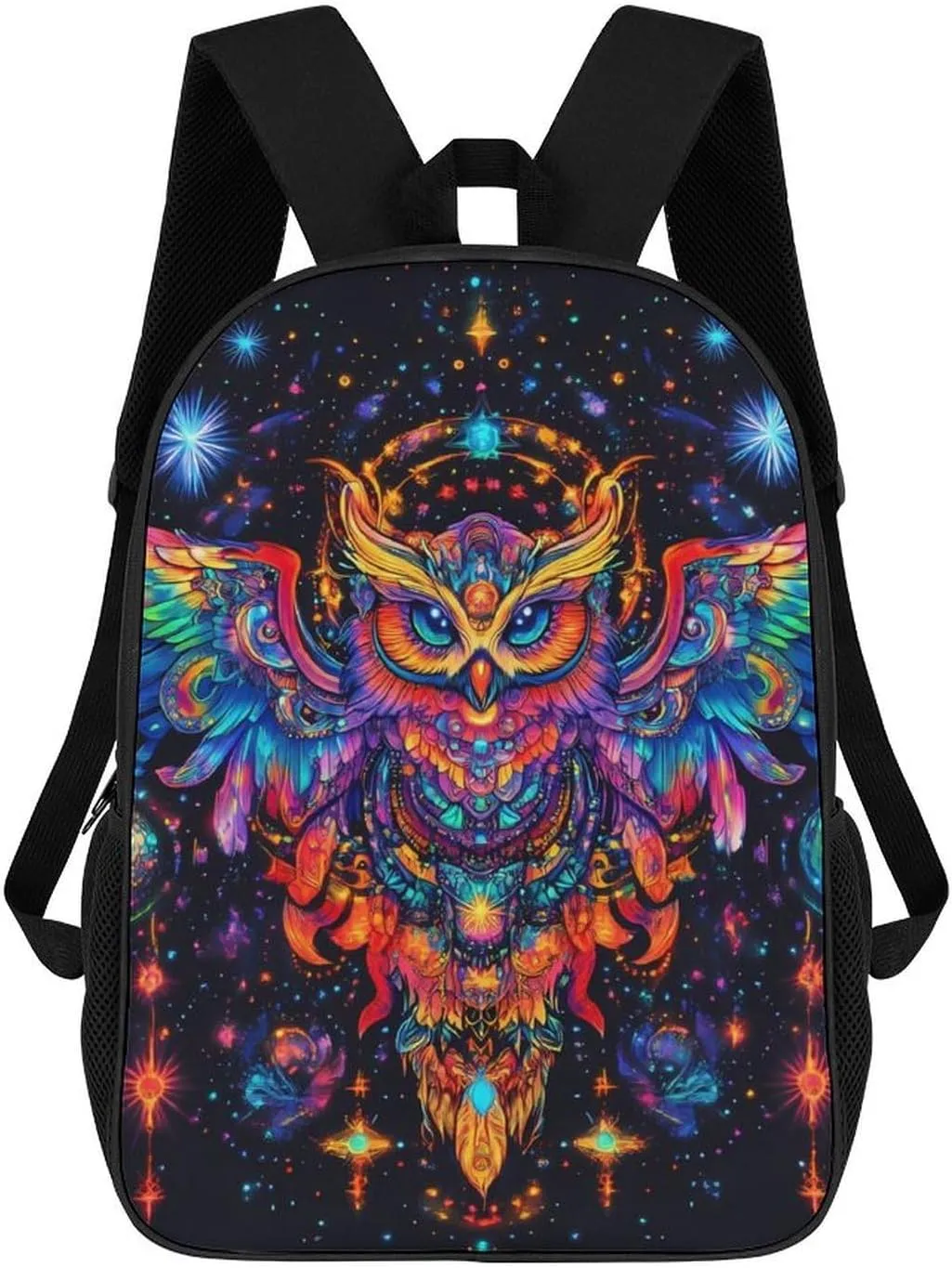 Astronomical Owl God 17 Inch Travel Backpack Casual Daypacks Computer Shoulder Bag for Work Shopping Unisex