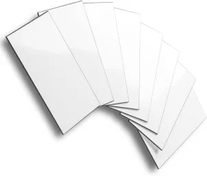 AULIGET 100-Piece Polished White Thick PVC Peel and Stick Backsplash, 3" x 6" Waterproof Subway Tile Peel and Stick Wall Tiles for Kitchen & Bathroom