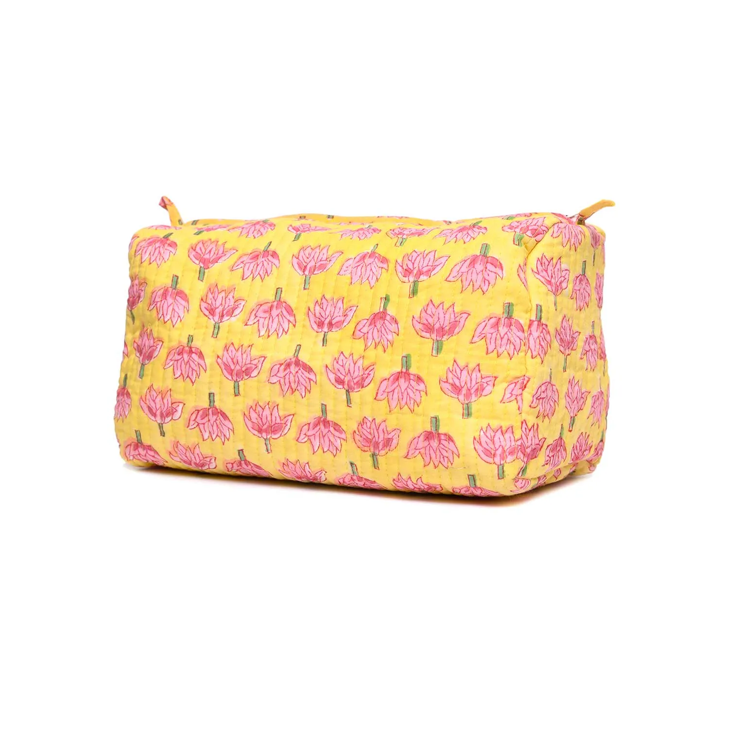 AUTUMN BUDD BLOCK PRINTED QUILTED TOILETRY POUCH