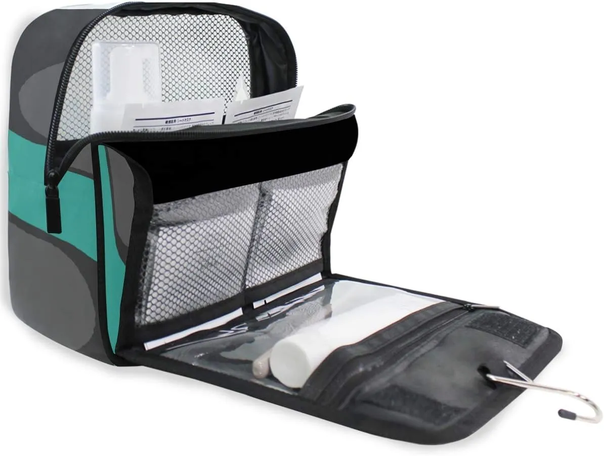 AUUXVA Travel Toiletry Bag Boston Terrier Dog Cosmetic Organizer Bag Hanging Makeup Bag with Zipper Pocket and Handle, Portable Wash Bag for Women Men Girls